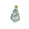 HUFFA Handmade Glass Christmas Tree - Elegant Glass Crafts for Study and Office Decoration(Pink and Lake Green) view 1