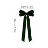 12Pcs Velvet Ribbon Bows for Christmas Tree, 5" x 10" Red/Green Christmas Tree Velvet Bows Ornaments for Home Party Trees Garland Wreath Holiday Decor view 2