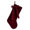 19 Inch Velvet Christmas Stocking with Large Decorative Bow Luxury Velvet Stocking, Elegant Fireplace Mantel Decor, Reusable Gift Bag for Christmas Tree, Wreath (Red) view 3