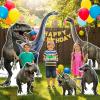 111PRINT Dinosaur Life Size Cardboard Cutout, 3ft T-Rex Standee, 1-8ft Available Large Dinosaur Birthday Decoration, Perfect Decor for Theme Parties, Celebrations, Jurassic World Style Display view 4
