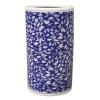 BEBANE Ceramic Umbrella Stand, Umbrella Stand Indoor Entryway, Floral Blue White Porcelain, Multi-Functional Painted Porcelain, for Home Office Entrance Indoor(E,40 * 24cm/15.7 * 9.4in) view 1