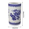 BEBANE Ceramic Umbrella Stand, Umbrella Stand Indoor Entryway, Floral Blue White Porcelain, Multi-Functional Painted Porcelain, for Home Office Entrance Indoor(E,40 * 24cm/15.7 * 9.4in) view 2
