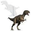 111PRINT Dinosaur Life Size Cardboard Cutout, 7ft Giganotosaurus Standee, 1-8ft Available Large Dinosaur Birthday Decoration, Perfect Decor for Theme Party, Celebrations, Jurassic World Style Display view 2