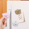 5 Pieces 3D Bear Head Decorative Fridge Magnets - Plush Animal Design for Photo Displays, Memo, and Note Organization view 3