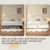 AHUANH Thickened Fabric Under Bed Blocker for Pets Adhesive Strip Fastening, Easy to Install Under Couch Blocker for Pets Stops Lost Toys(150 * 40cm,White A) view 3