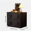 Medieval Style Wood Nightstand Stackable Cabinet Bedside Table Storage Side Table with Drawer for Living Room Solid Construction(Brown) view 2