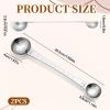 2 PCS Double Head Coffee Scoop, Stainless Steel Coffee Measuring Scoop Measuring Spoons Dual-Measure Long-Handle Spoon with Tick Mark for Ground Coffees Tea Sugar Baking, 1 Tsp (5ml) & 1 Tbsp (15ml) view 2