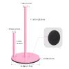 Pink Paper Towel Holder, Paper Towel Holder Countertop with Anti Slip Weighted Base, Stainless Steel Freestanding Paper Towel Holders for Kitchen view 4
