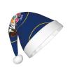 ChenGua Classic Christmas Santa Hats, Utah Flag Print Party Headwear, Lightweight Warm Holiday Caps, Christmas Gift view 2