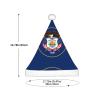 ChenGua Classic Christmas Santa Hats, Utah Flag Print Party Headwear, Lightweight Warm Holiday Caps, Christmas Gift view 3