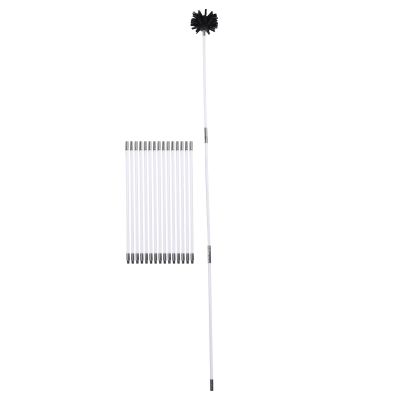 BAFOVY Vent Cleaner Kit, 24ft Chimney Brush Set 45 Bendable Chimney Cleaning with 18 Flexible Rods Wooden Handle Brush for Fireplace (15cm Head)