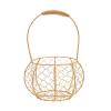 ASHATA Metal Wire Lantern Basket Wedding Basket Flower Girl Durable Wire for Wedding Ceremony Decor Iron Gold 28 X 18 X 18 Cm view 2