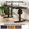 BIZUM Electric Standing Desk 63 x 24 Inch Computer Desk-Gaming Desk Black Home Office Desks Height Adjustable Memory Stand Up Computer Workstation view 3