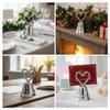 10pcs Silver Bell Place Card Holders: Gold Kissing Bells Place Card for Restaurant Menu, Weddings, Party Decoration, Receptions, Place Card Holders Kissing Bells (Gold Heart) view 3