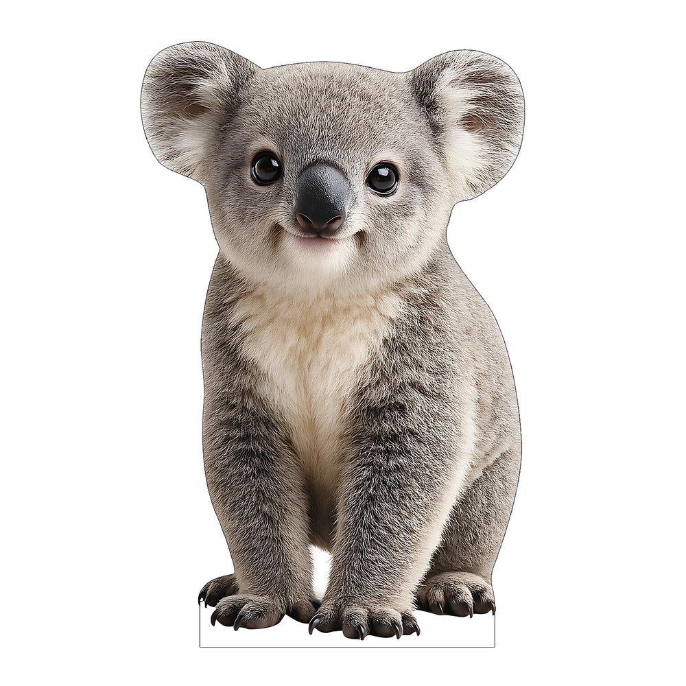 111PRINT Baby Koala 8FT Life Size Cardboard Cutout, Safari Animal Standup, Farm Decor, A Cute Standup for Baby Shower, Kids Birthday, Jungle Party, Photo Prop, 1PC