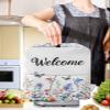 4th of July Botanical Stand Mixer Cover Dustproof & Waterproof, Independence Day Butterfly Welcome Kitchen Appliance Covers with Storage Pocket, Organizer Bag for Accessories Compatible 5-8 Quarts view 2