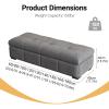 SEIFE Rectangular Ottoman with Storage with UpholsteredStorage Ottoman Footstool,Storage Benchfor Living RoomBedroomend of Bedentryway(Dark Gray,120cm/47in) view 2