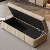 SEIFE Rectangular Ottoman with Storage with UpholsteredStorage Ottoman Footstool,Storage Benchfor Living RoomBedroomend of Bedentryway(Dark Gray,120cm/47in) view 4