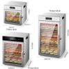 GGAHDSRH Food Dehydrator Meat Fruit Food Dehydrator 24H Timer Food Dryer Commercial Dryer with 12 Removable Electric Trays Meat Fish Stainless Steel,6layer,6layer view 2