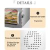 GGAHDSRH Food Dehydrator Meat Fruit Food Dehydrator 24H Timer Food Dryer Commercial Dryer with 12 Removable Electric Trays Meat Fish Stainless Steel,6layer,6layer view 4