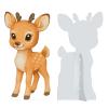 111PRINT Cartoon Deer 7FT Life Size Cardboard Cutout, Safari Animal Standup, A Cute Decor for Baby Shower, Kids Birthday, Jungle Party, Photo Prop, 1PC view 4