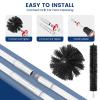 HOKLNUSE Dryer Vent Cleaner Kit Ducts Cleaning Kit for Dryer Air Duct HVAC Vent Fireplace Chimney Pellet Stove Gutter Downspout Dryer Vent Lint Removers with 1.5" 4" 6" Brush Heads(30 Feet) view 3