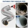 HOKLNUSE Dryer Vent Cleaner Kit Ducts Cleaning Kit for Dryer Air Duct HVAC Vent Fireplace Chimney Pellet Stove Gutter Downspout Dryer Vent Lint Removers with 1.5" 4" 6" Brush Heads(30 Feet) view 4