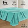 SS Rajput Premium 100% Egyptian Cotton Flat Sheet 600 TC Luxury Bedding, Ultra-Soft, Smooth & Breathable Cotton Top Sheet, Durable Hotel-Quality Bed Sheet Twin - Aqua view 4