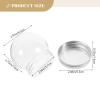 jojofuny 12pcs Christmas Ornament Candy Container with Aluminum Lid, Clear Plastic Candy Jar for Diy Snow Globe, Wedding Favor Boxes, Home Party Bottles view 3