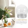 jojofuny 12pcs Christmas Ornament Candy Container with Aluminum Lid, Clear Plastic Candy Jar for Diy Snow Globe, Wedding Favor Boxes, Home Party Bottles view 4