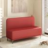 SEIFE Leather Ottoman with Storage with backrest,Storage Ottoman Footstool,Storage Benchfor Living RoomBedroomend of Bedentryway(Dark red,180cm/70.8in) view 1