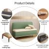SEIFE Leather Ottoman with Storage with backrest,Storage Ottoman Footstool,Storage Benchfor Living RoomBedroomend of Bedentryway(Dark red,180cm/70.8in) view 3