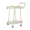 PUCNHZYNW Multifunction Kitchen Storage cart 2 Tier Bar Cart Kitchen Cart on Wheels, Modern Portable Coffee Cart Table for Home, Utility Mobile Serving Cart,Utility Rolling Cart view 1