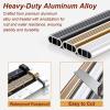 24 28 32 36 40 in Closet Rod, Aluminum Alloy Closet Valet with Support Brackets, Waterproof Matte Clothes Drying Hanging Bar for Laundry Room(Silver,46in/116.8cm) view 4