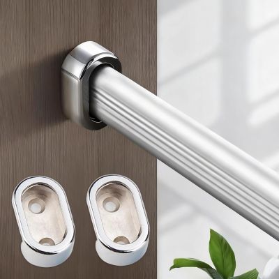 24 28 32 36 40 in Closet Rod, Aluminum Alloy Closet Valet with Support Brackets, Waterproof Matte Clothes Drying Hanging Bar for Laundry Room(Silver,28in/71.1cm)