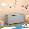 lafengyan Kids Wooden Toy Storage Box with Safety Hinged Lid for Children Ages 2 and Up - Durable MDF Construction, Gray Finish (Gray + MDF) view 1
