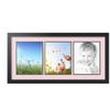 ArtToFrames Collage Picture Frame 3 Opening 3-8x10 Photo Frame | Made in USA | Black Frame Hollyhock and Black Mats | Wall Mount Multi Photo Display 32X16 Full Size view 1