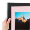 ArtToFrames Collage Picture Frame 3 Opening 3-8x10 Photo Frame | Made in USA | Black Frame Hollyhock and Black Mats | Wall Mount Multi Photo Display 32X16 Full Size view 3
