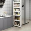 Slim Storage Cart - 7-Tier Rolling Shelf with Wheels for Kitchen, Pantry & Dining Room - Space-Saving Organizer for Small Areas, Easy Mobility & Versatile Storage Solutions view 1