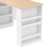 FIVESHOW Extendable Kitchen Island Cart with Drawers & Cabinet, Mobile Prep Table with Storage for Small Kitchen, Breakfast Bar and Dining Table for Home Cooks (White) view 4