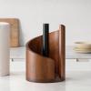 Mountain Paper Towel, Woods Paper Towel Holder Countertop, Weighted Non-Slip Base Round Base and Iron Holder, Effortless One-Hand Tearing for Kitchen Dining Table Home Decor(White) view 2