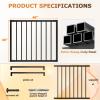Deck Fence Gate Outdoor 36" Hx48 W Heavy Duty Steel Anti-Rust Door with Customizable Width, Metal Gate for Residential, Yard, Patio(No Hinge) view 2