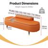 TUPAFJU Entryway Leather Storage Ottoman with backrest,Storage Ottoman Footstool,Storage Benchfor Living RoomBedroomend of Bed(Beige,120cm/47in) view 2