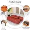 TUPAFJU Entryway Leather Storage Ottoman with backrest,Storage Ottoman Footstool,Storage Benchfor Living RoomBedroomend of Bed(Beige,120cm/47in) view 3