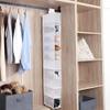 10 Shelf Hanging Shoe Organizer in Arctic White, Non Woven Material, for Adult and Child Storage view 2