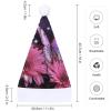 BWQMNT Christmas Hat Flower Purple Butterfly Xmas Hat White Plush Santa Hats for Adults for New Year Party view 2