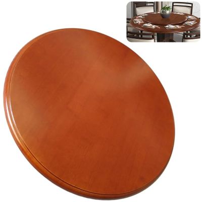 24" 27" 30" 36" 40" Large Lazy Susan Turntable,Tabletop Round Rotating Wooden Serving Tray,Rustic Turntable for Table Dish Revolving Share All Food, Easy to Install(Begonia,60cm/24in)