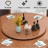 24" 27" 30" 36" 40" Large Lazy Susan Turntable,Tabletop Round Rotating Wooden Serving Tray,Rustic Turntable for Table Dish Revolving Share All Food, Easy to Install(Begonia,60cm/24in) view 4