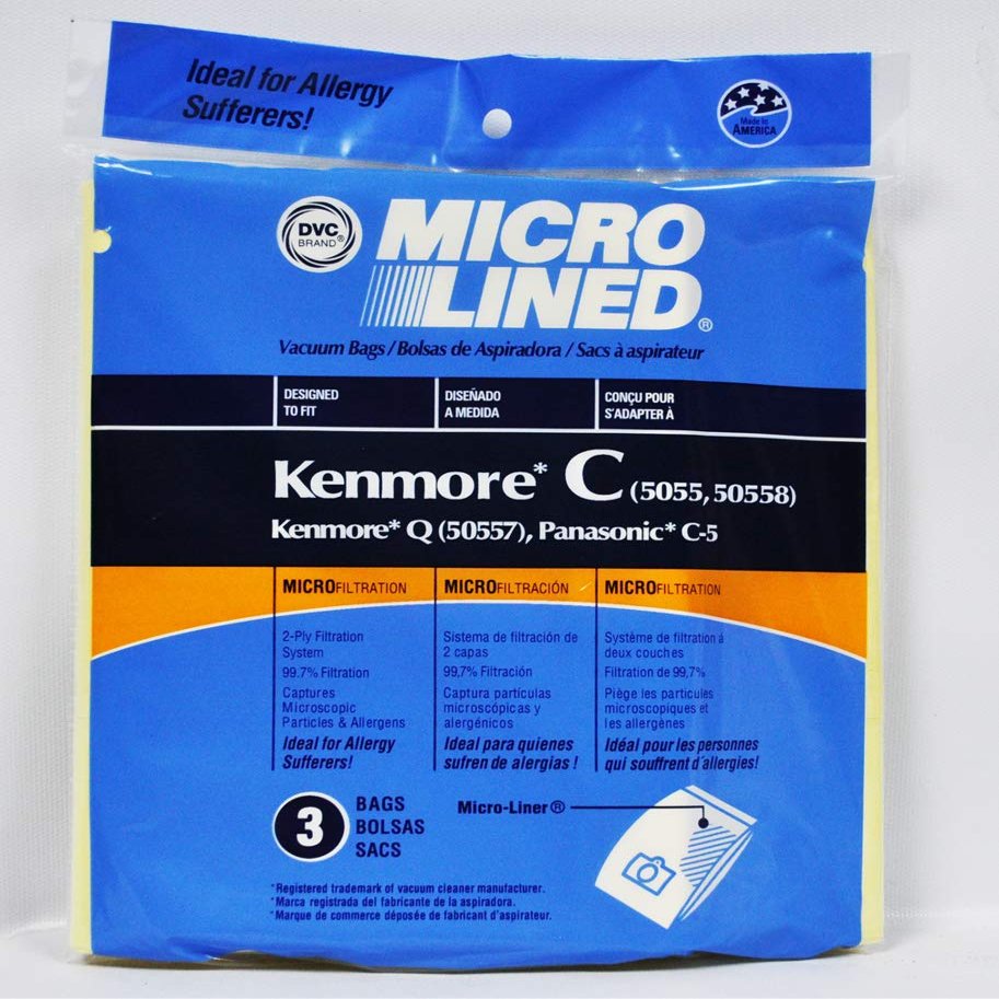 HomeLoft Basics Replacement Paper C and Q Bags Designed To Fit Kenmore Canister Vacuums