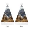 FekiLoot Christmas Hat Llamas in The Andes Santa Cap for Adults Xmas Hat Comfort Extra Plush for New Year Festive Holiday Party view 3
